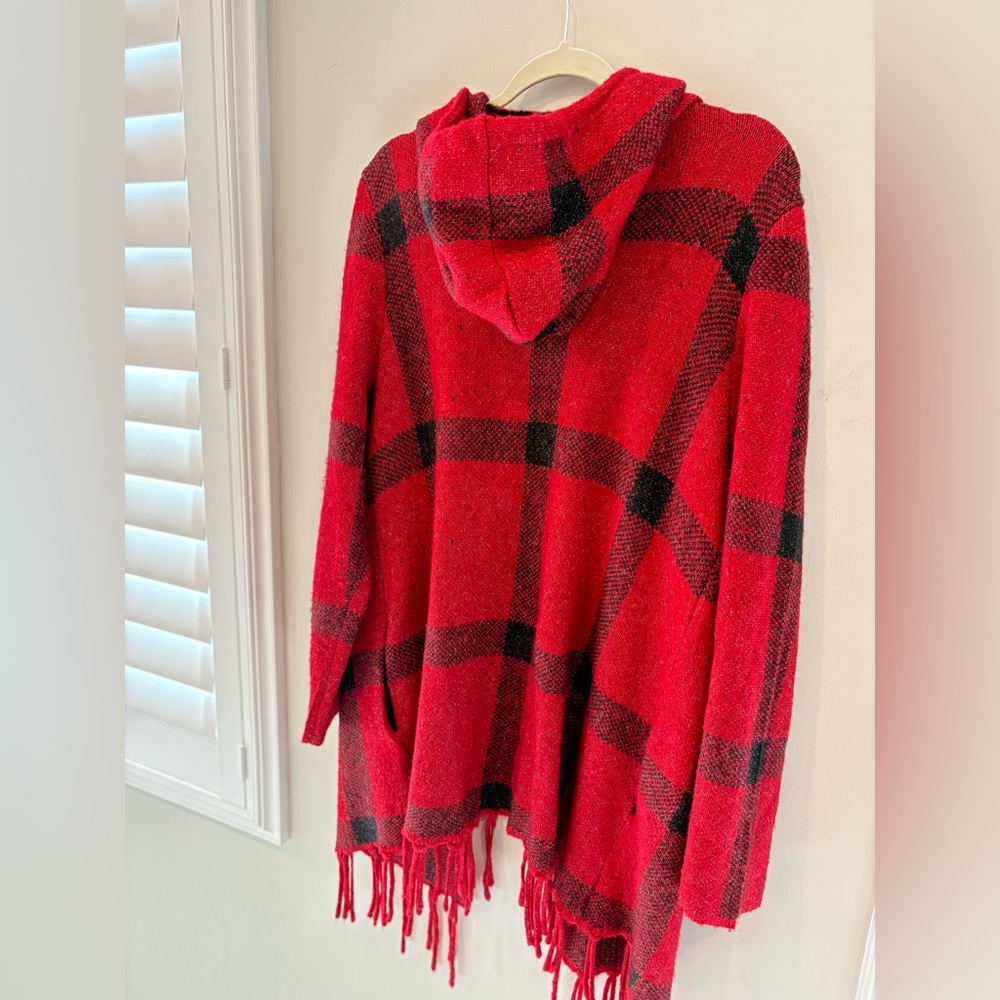 Adrienne Vittadini Vibrant Red Knit Jacket - Picture 6 of 6